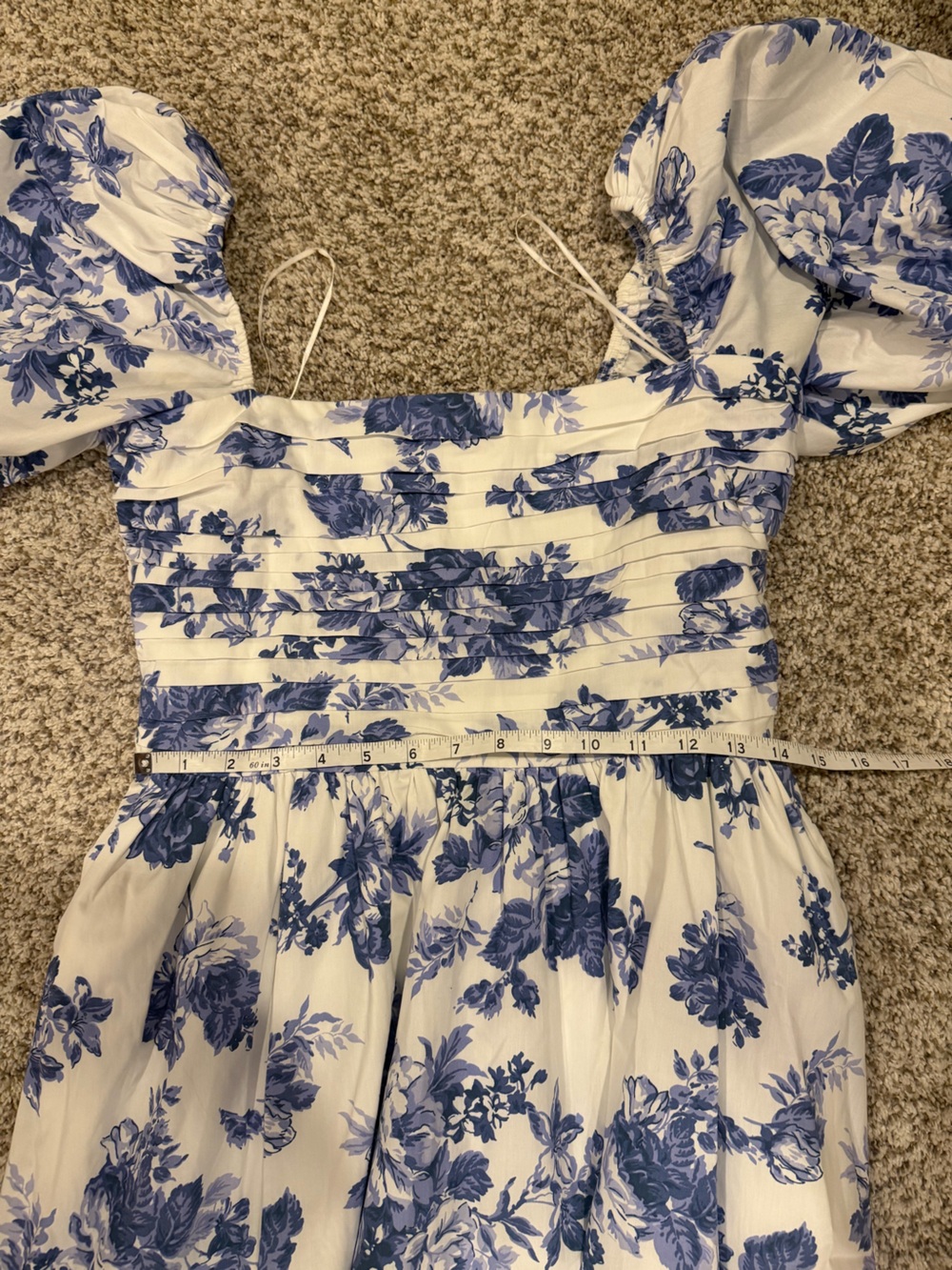 Abercrombie & Fitch White Dress with Blue Trim - Picture 8 of 11